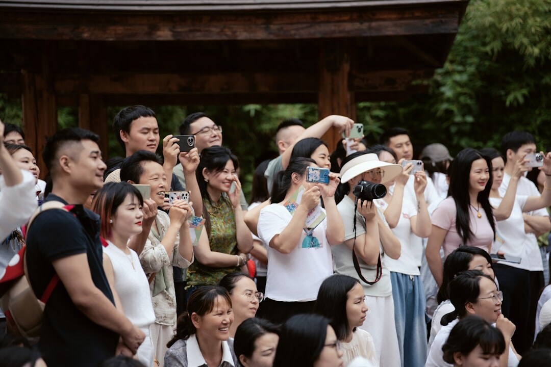 photographer documenting community event
