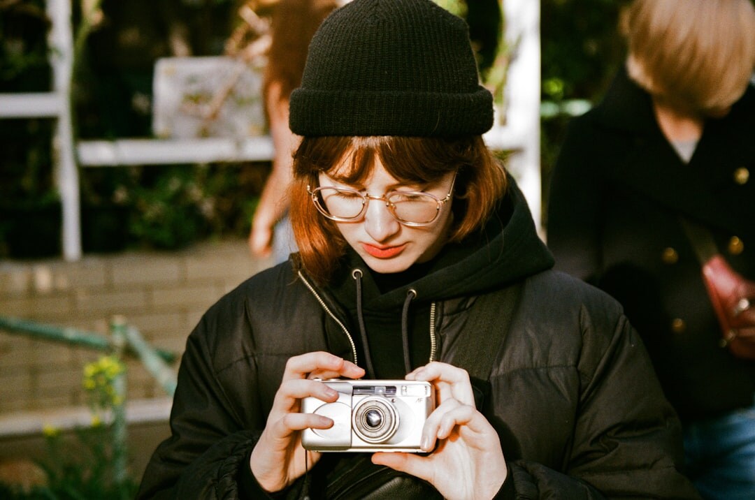 young artist with camera