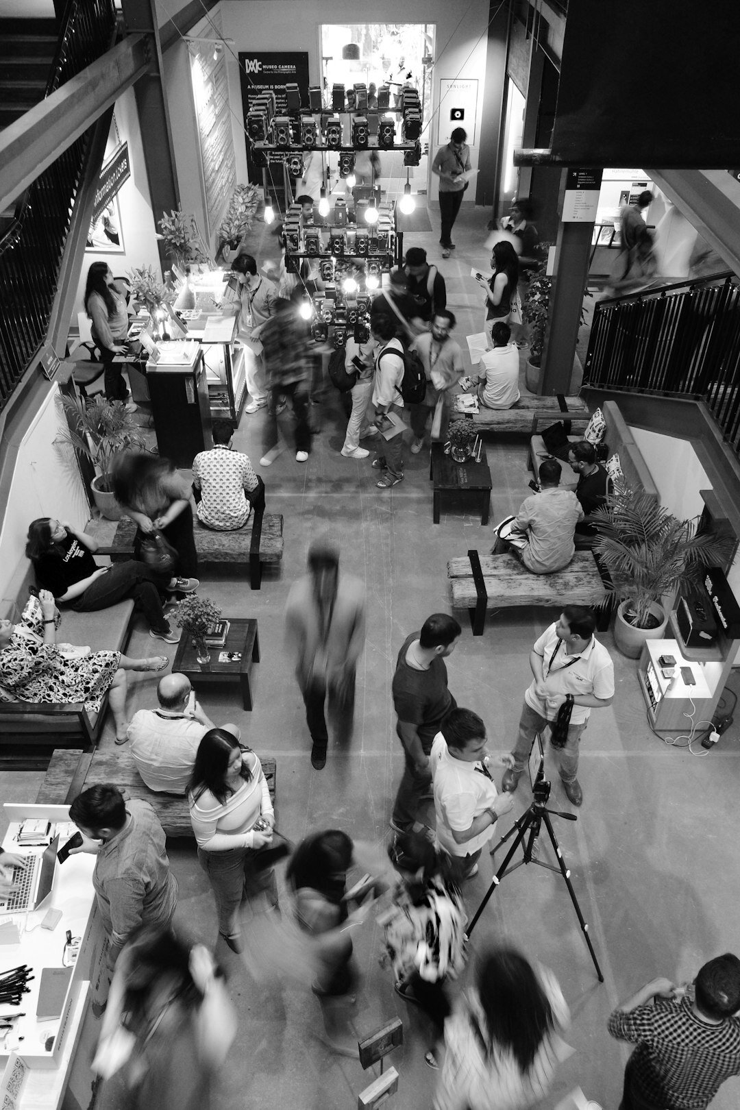 community gathering with photographer